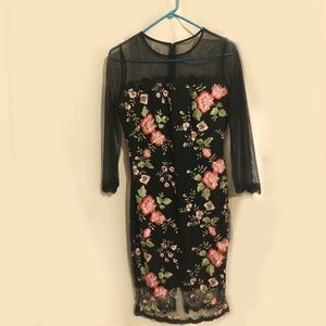 Floral embroidered dress